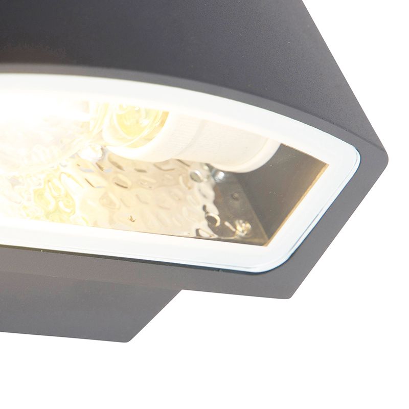 Modern buitenwandlamp grafiet 14,3 cm IP44 - Latina