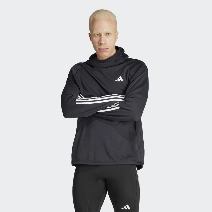 Adidas Sweat-shirt à capuche Own the Run 3 bandes