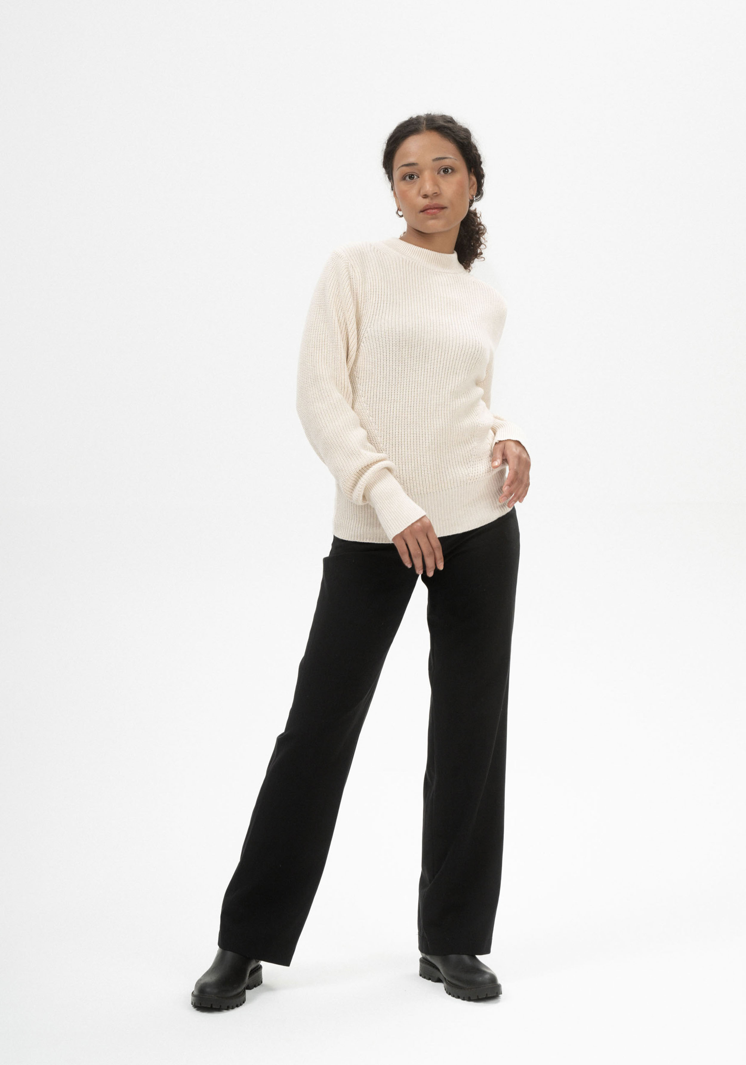 Mela Strickpullover Riya Cream Melange