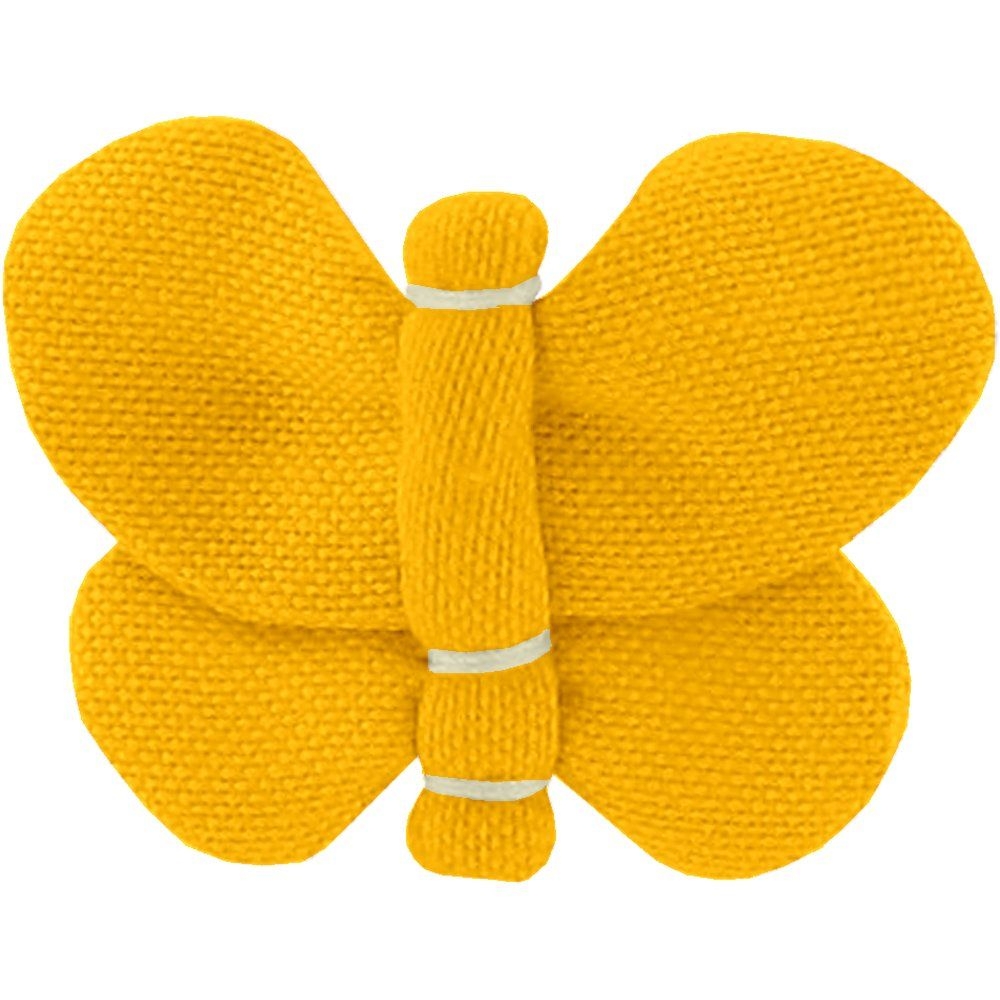 Barrette Petit Papillon Jaune Ocre
