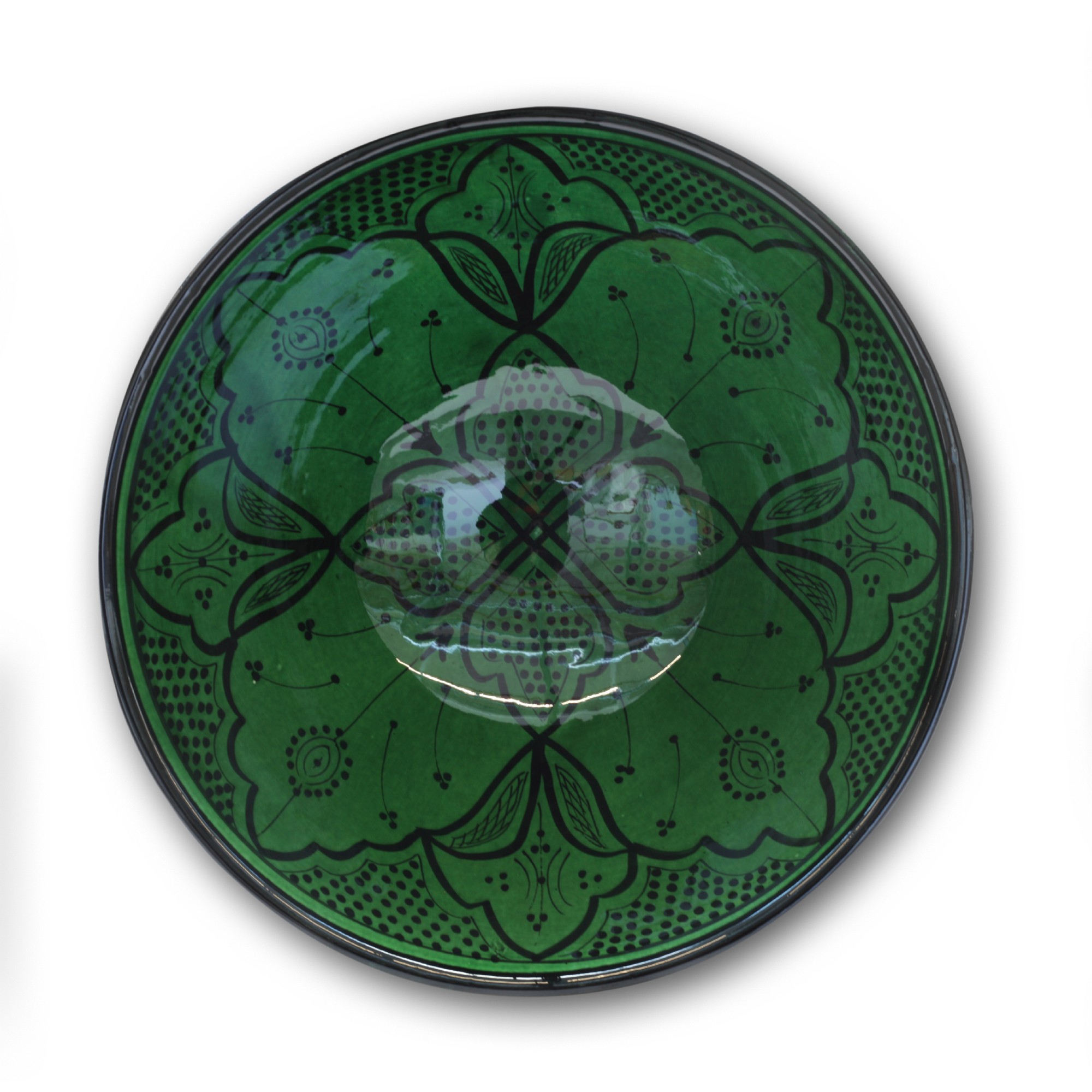 Zierschale 'Bowl', grün, Ø 30 cm, H 12 cm von fischer's lagerhaus