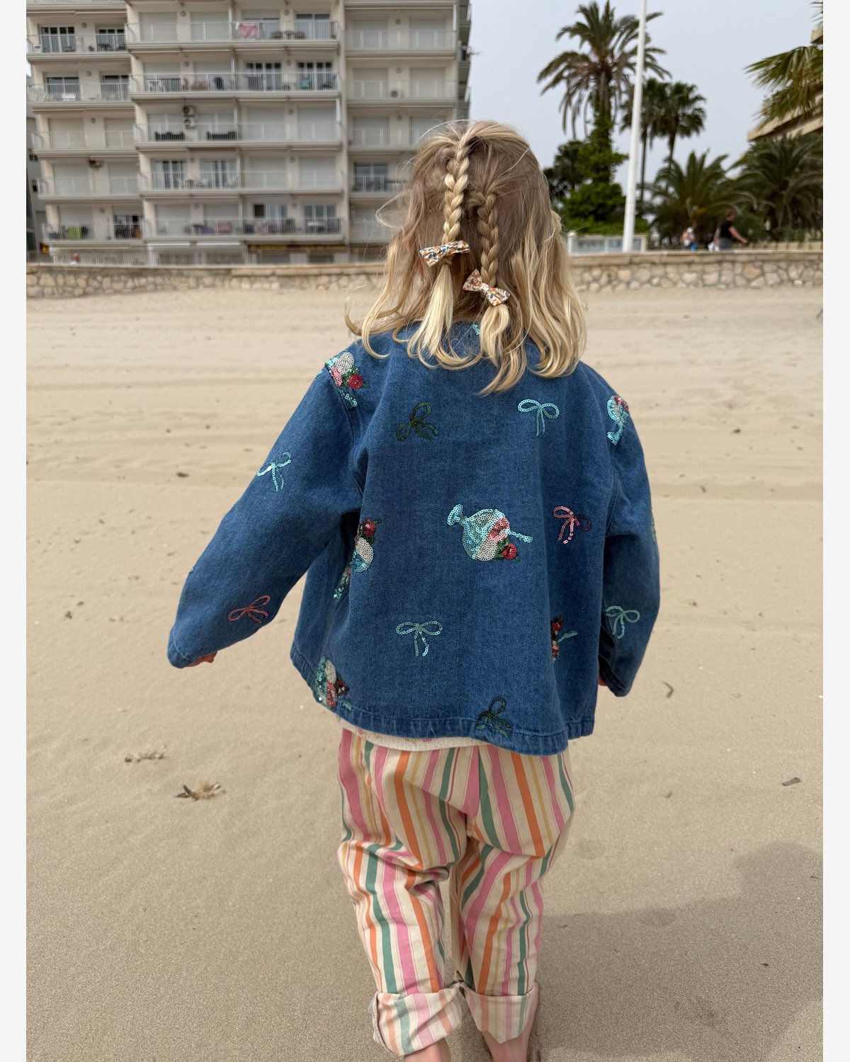 Denim Jakke M/ Glitter Paljetter – Øko Bomull | Magot Sequin Denim Jacket