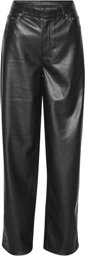 ROTATE Birger Christensen WIDE LEG 5 POCKET PANTS Black