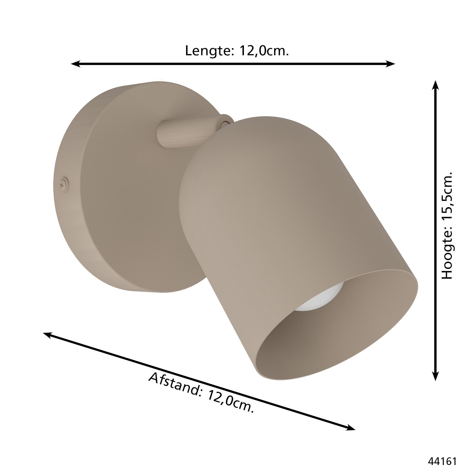 EGLO Tilston Spot - E14 - 12 cm - Zandkleur - Kantelbaar