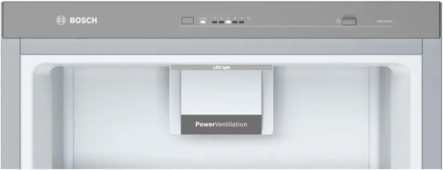Bosch KSV36VLEP Serie 4 Kühlschrank, 186 x 60 cm, 346 L, VitaFresh längere Frische, LED-Beleuchtung gleichmäßige Ausleuchtung, EasyAccess Shelf ausziehbare Glasplatten