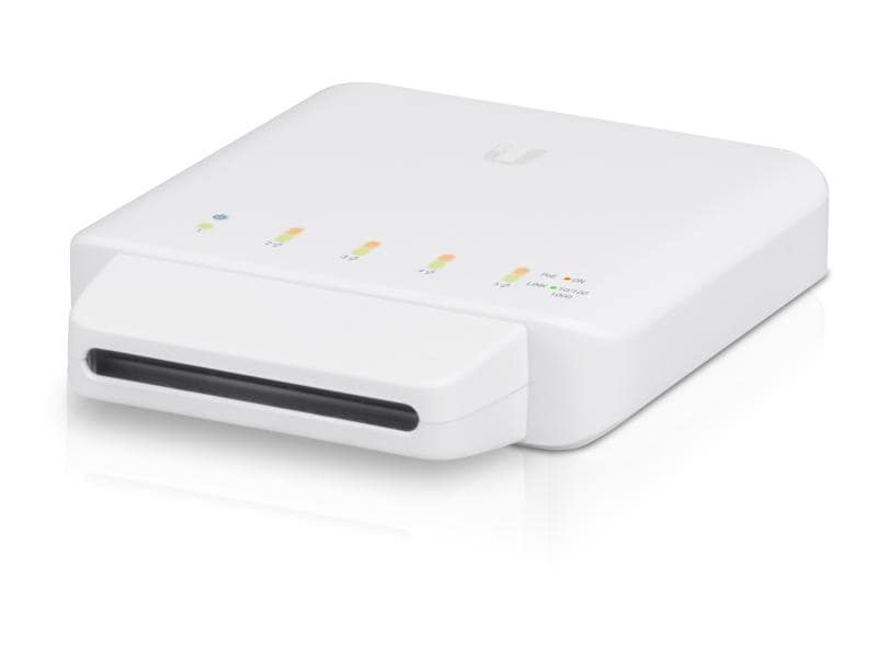 Ubiquiti PoE Switch Unifi USW-FLEX-3 (3er Pack) 5 Port UniFi Indoor/Outdoor 5-Port PoE Gigabit Switch mit 802.3bt PWR Input , 3-er Pack