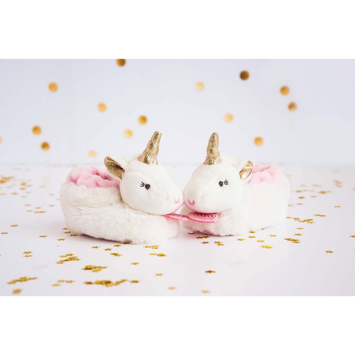 Chaussons licorne avec hochet