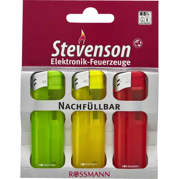 Elektronik-Feuerzeuge, 3 Stück