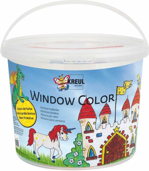 Fenstermalfarben-Set WINDOW COLOR BURG mit 6 Farben in bunt