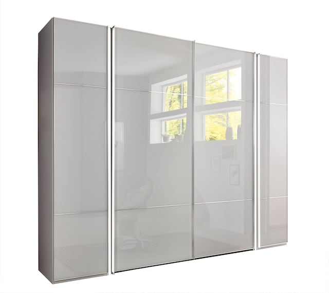 nolte Schwebetürenschrank MARCATO 180 x 240 x 69 cm Glas seidengrau