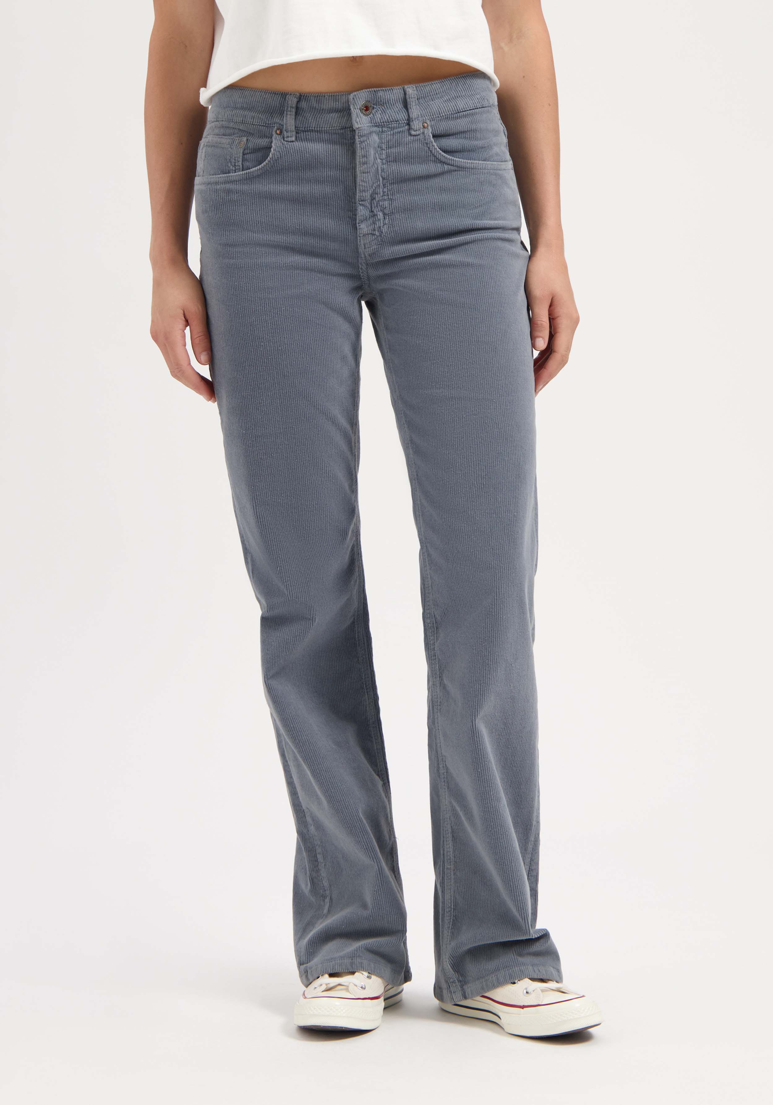 Kuyichi Cord-Hose Lena Loose Corduroy Cloud Blue
