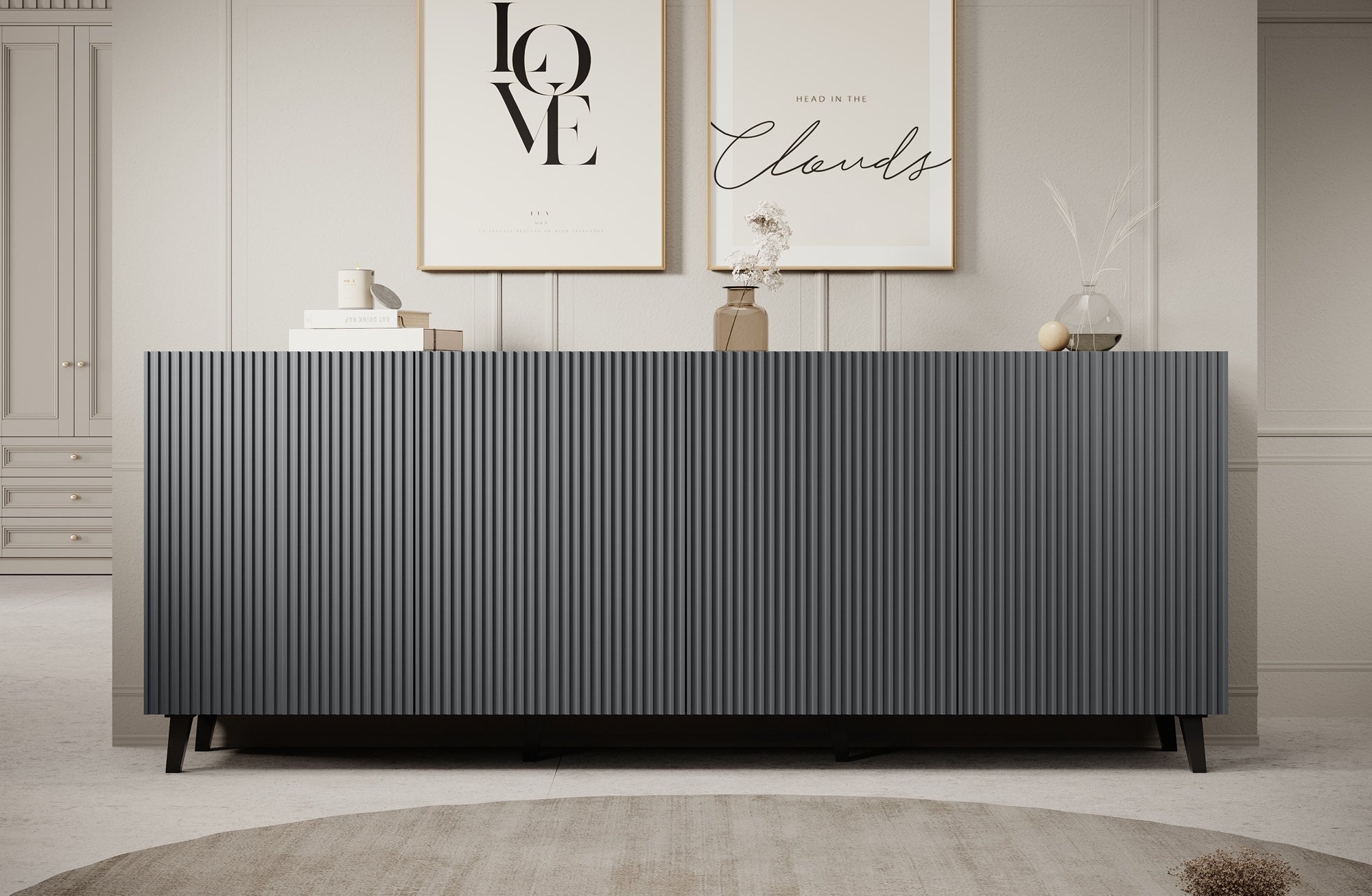 Vintar - Dressoir - Antraciet - 201x42x83 cm