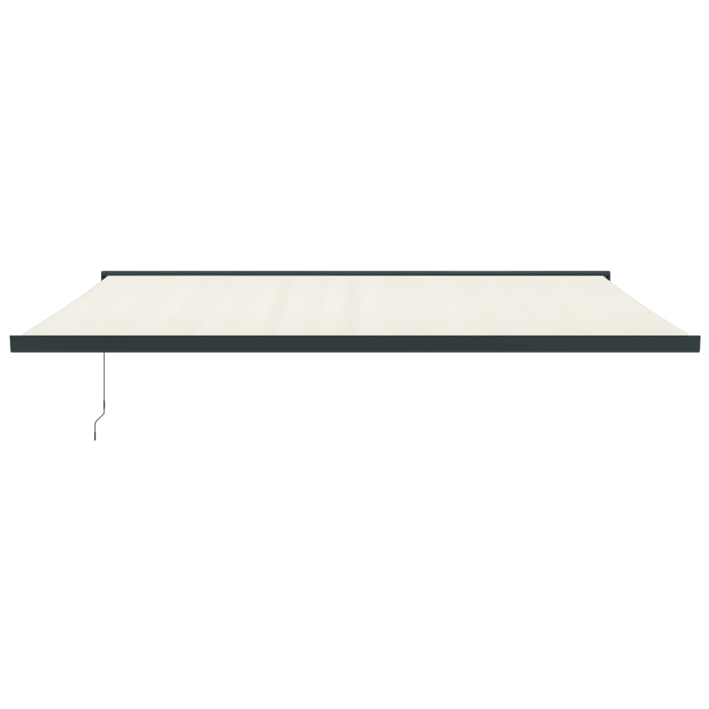 Auvent rétractable crème 5x3 m tissu et aluminium