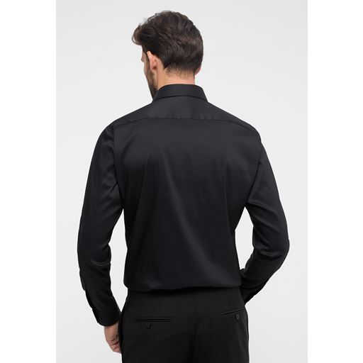 Eterna Langærmet Modern Fit Performance Skjorte, Sort, 43
