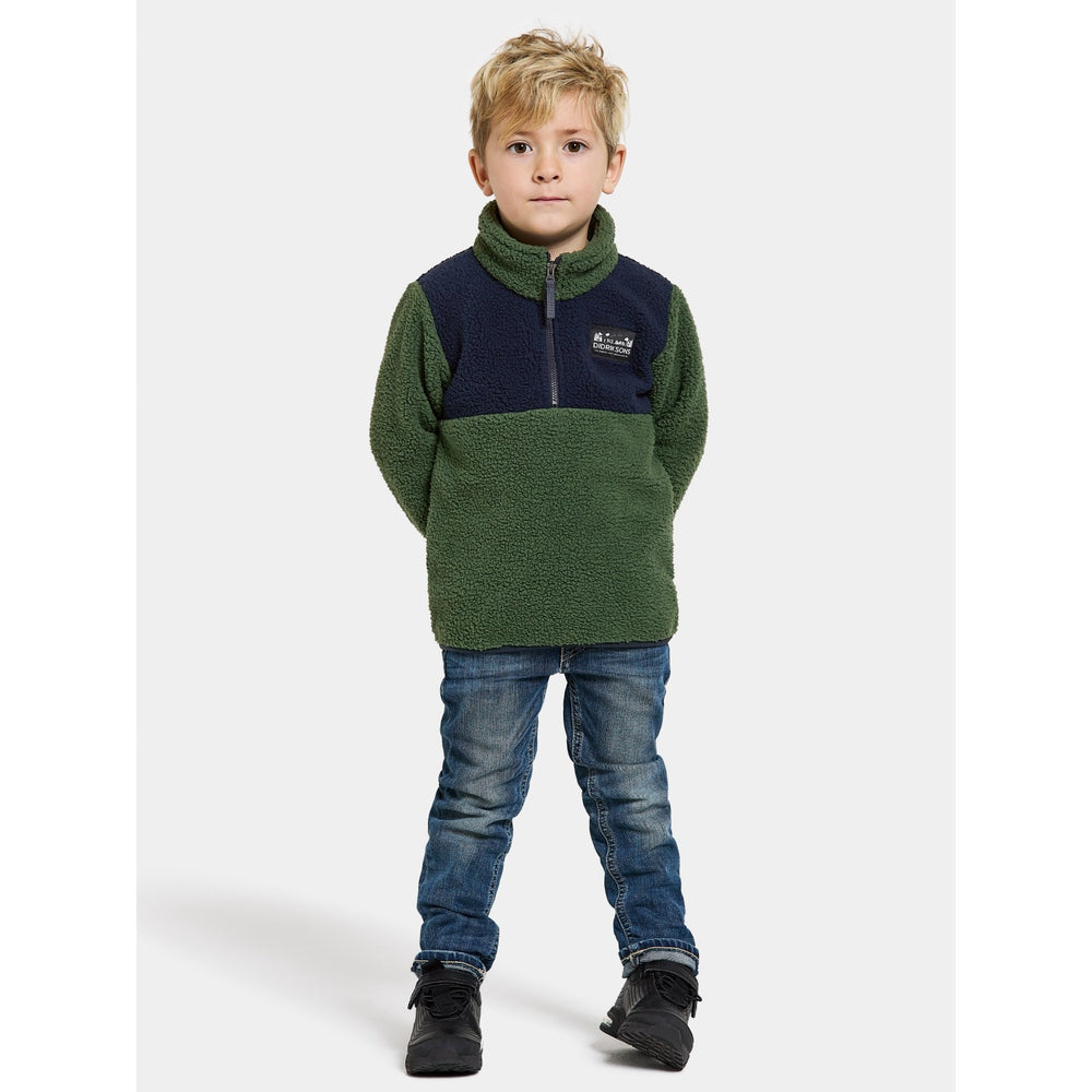 Køb Didriksons Pine Green Gosig Kids Halfzip Fleece Jakke