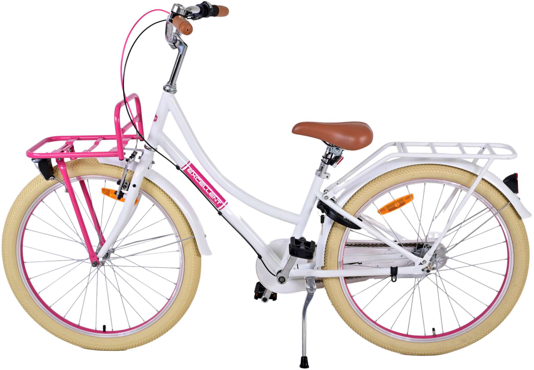 TPFSports Excellent Kinderfahrrad - Mädchen - 24 Zoll - 3 Gänge - Rücktritt + Handbremse - Schwarz