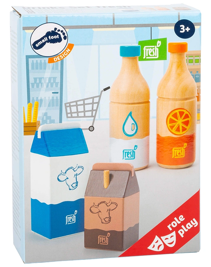 Spiel-Lebensmittel GETRÄNKE FRESH 4-teilig aus Holz