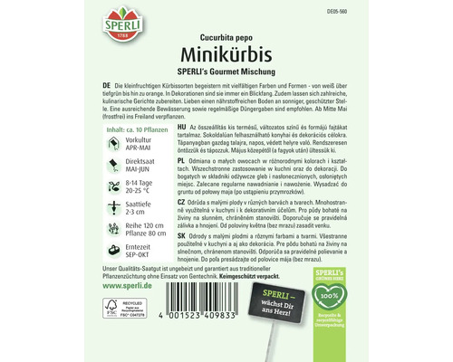 Pompoen Gourmet Mix Sperli Open-Pollinated Seed Groentezaden