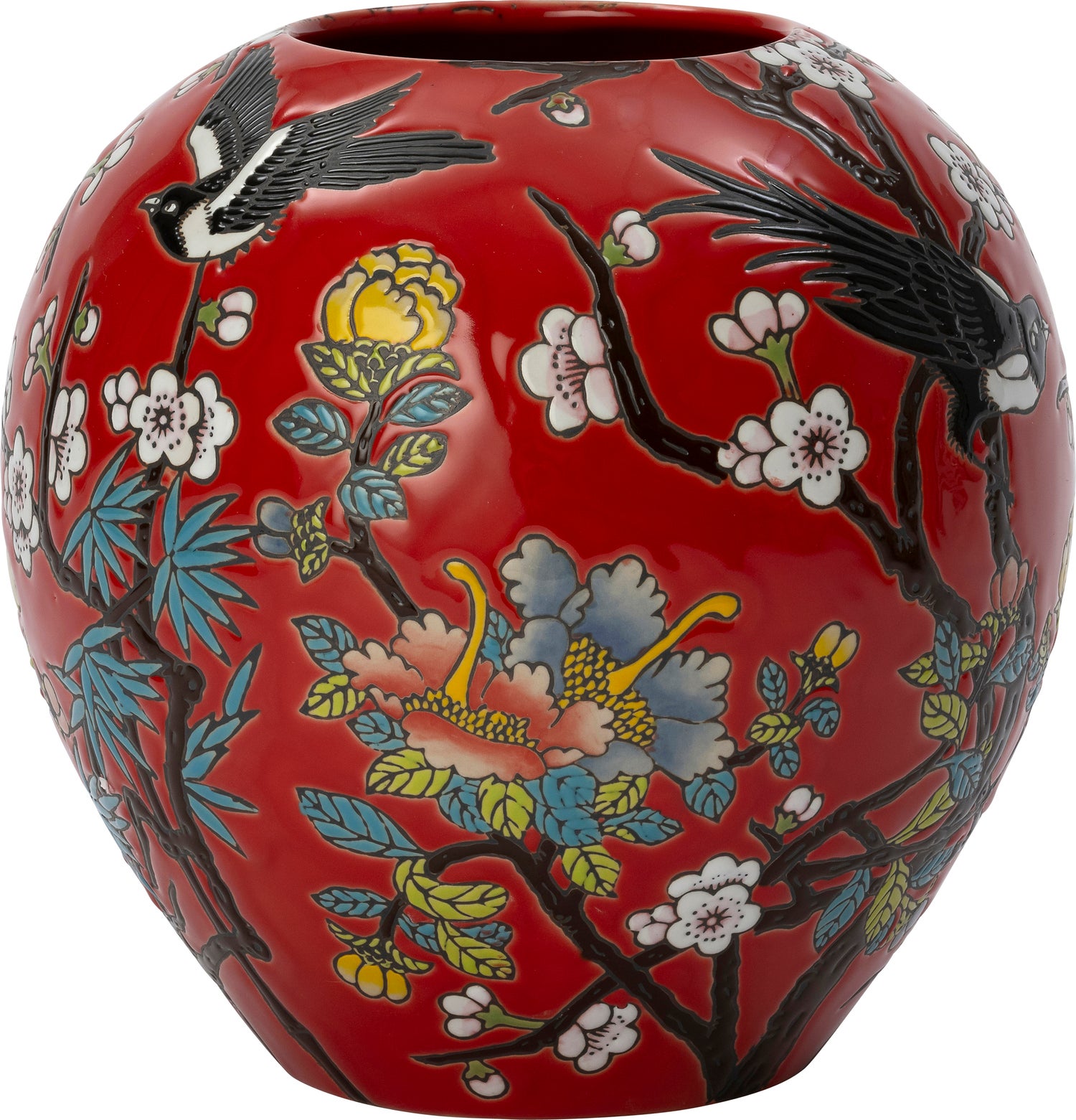 Intratuin vaas Peet rood D 26 H 26 cm