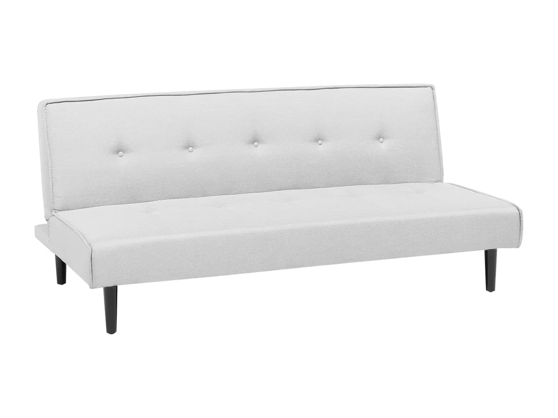 Canapé convertible 3 places en tissu gris clair VISBY