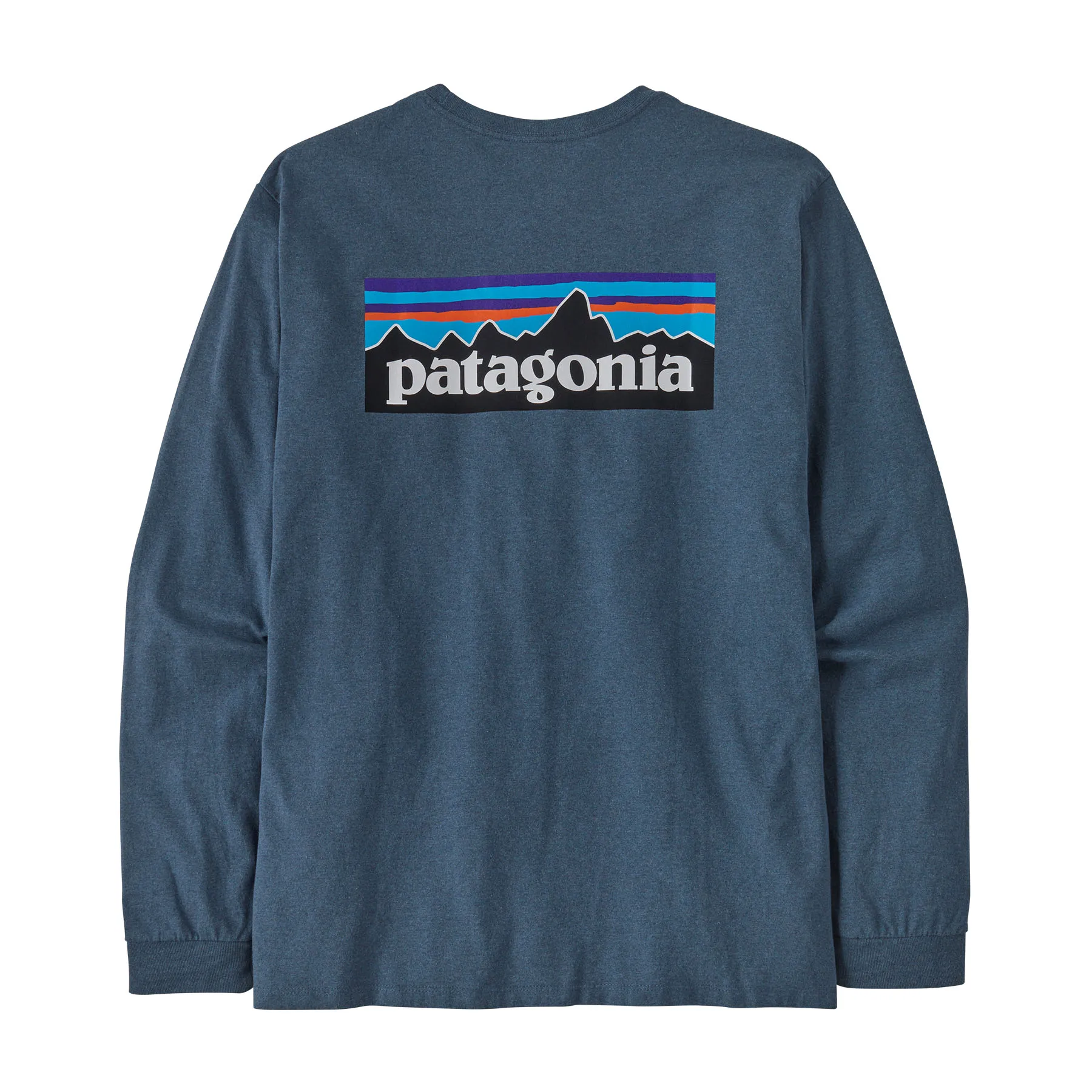 Patagonia Men's Longsleeve P-6 Logo Responsibili-Tee Utility Blue