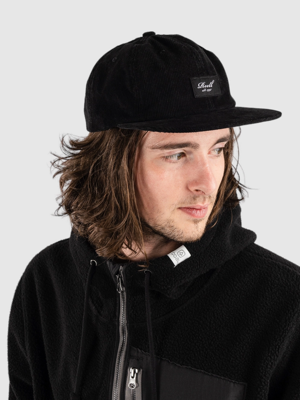 REELL Flat 6-Panel Cap black cord