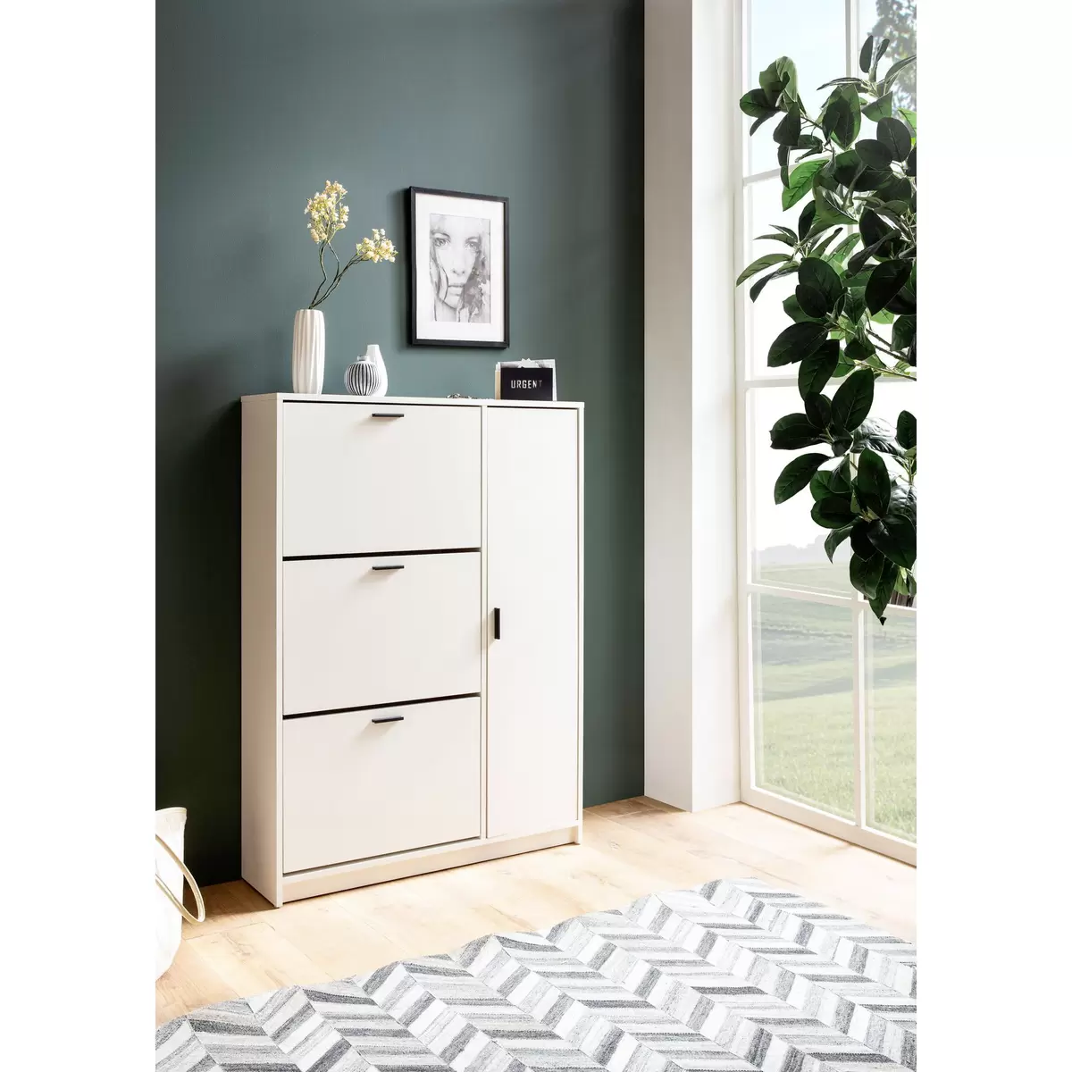 Schuhschrank Alesanco weiss