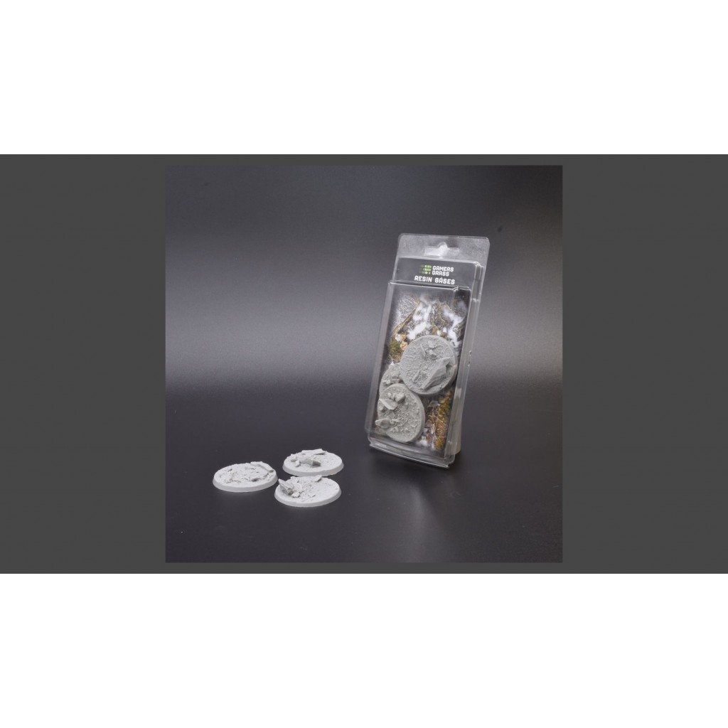 Rocky Fields Resin Bases, Round 50mm (x3)