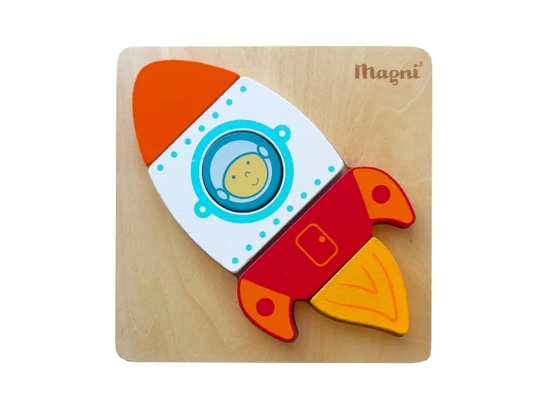 Magni Rumraket puslespil / Space rocket puzzle