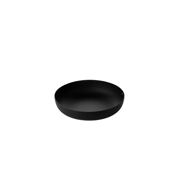 Alessi - Schale, Ø 21 x H 4,7 cm, schwarz mit Reliefdekor