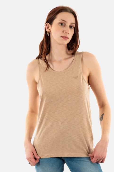 Débardeurs superdry scoop neck tank 1pt light taupe
