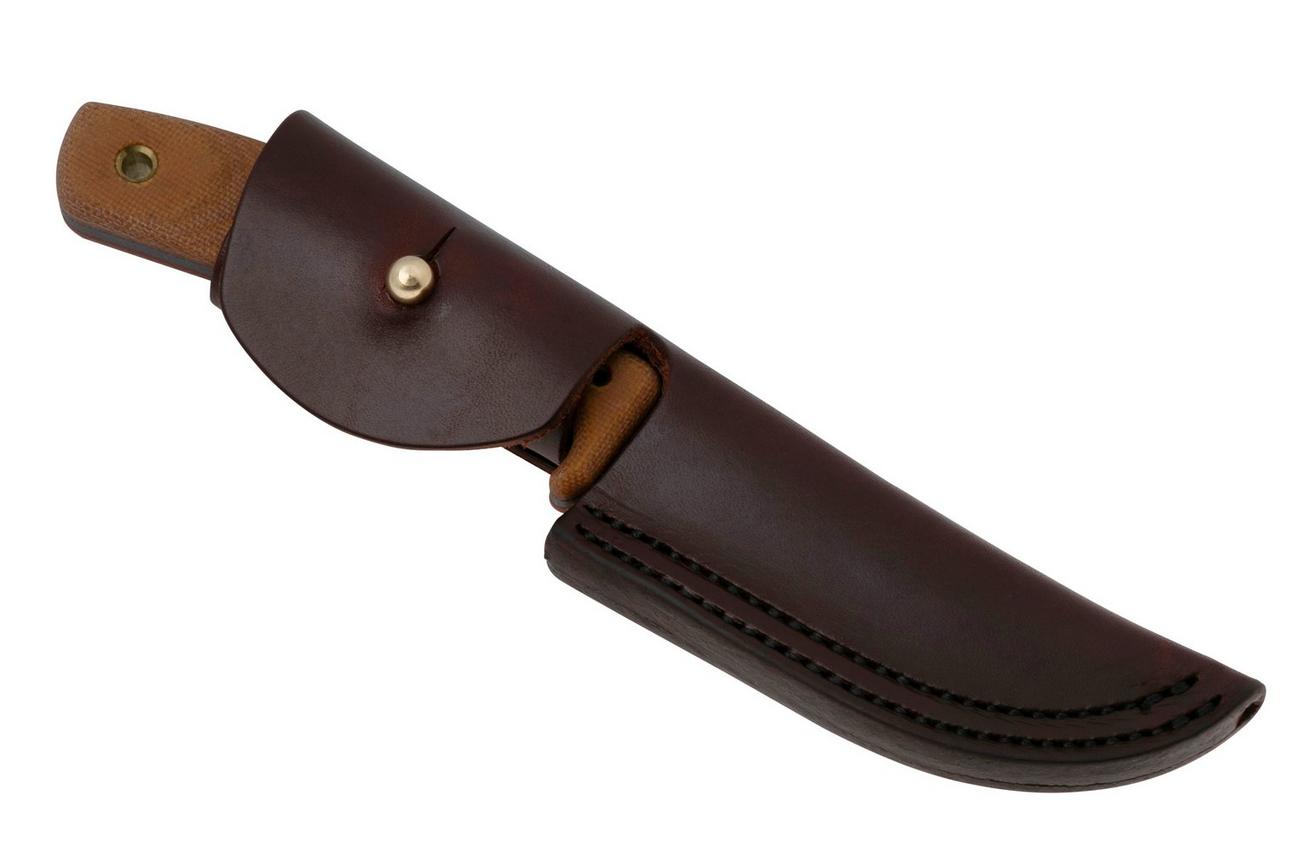CRKT Soldotna 3029 Cerakote 1095, Brown Micarta, vaststaand mes, Russ Kommer design