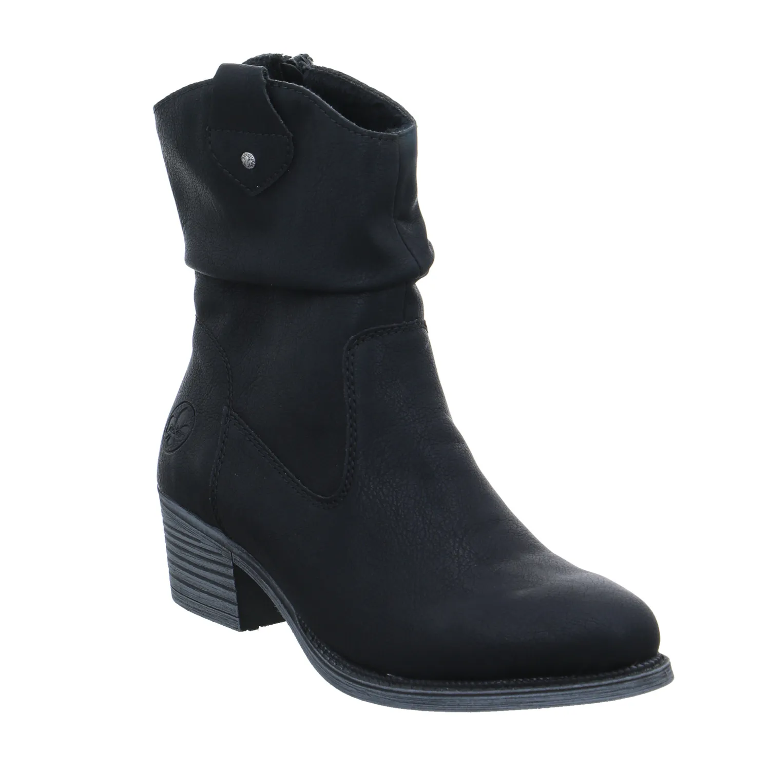 RIEKER Stiefelette Schwarz Lederimitat