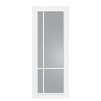 Arne & Bodil binnendeur ABD522 rook glas - wit afgelakt - glaslat wit