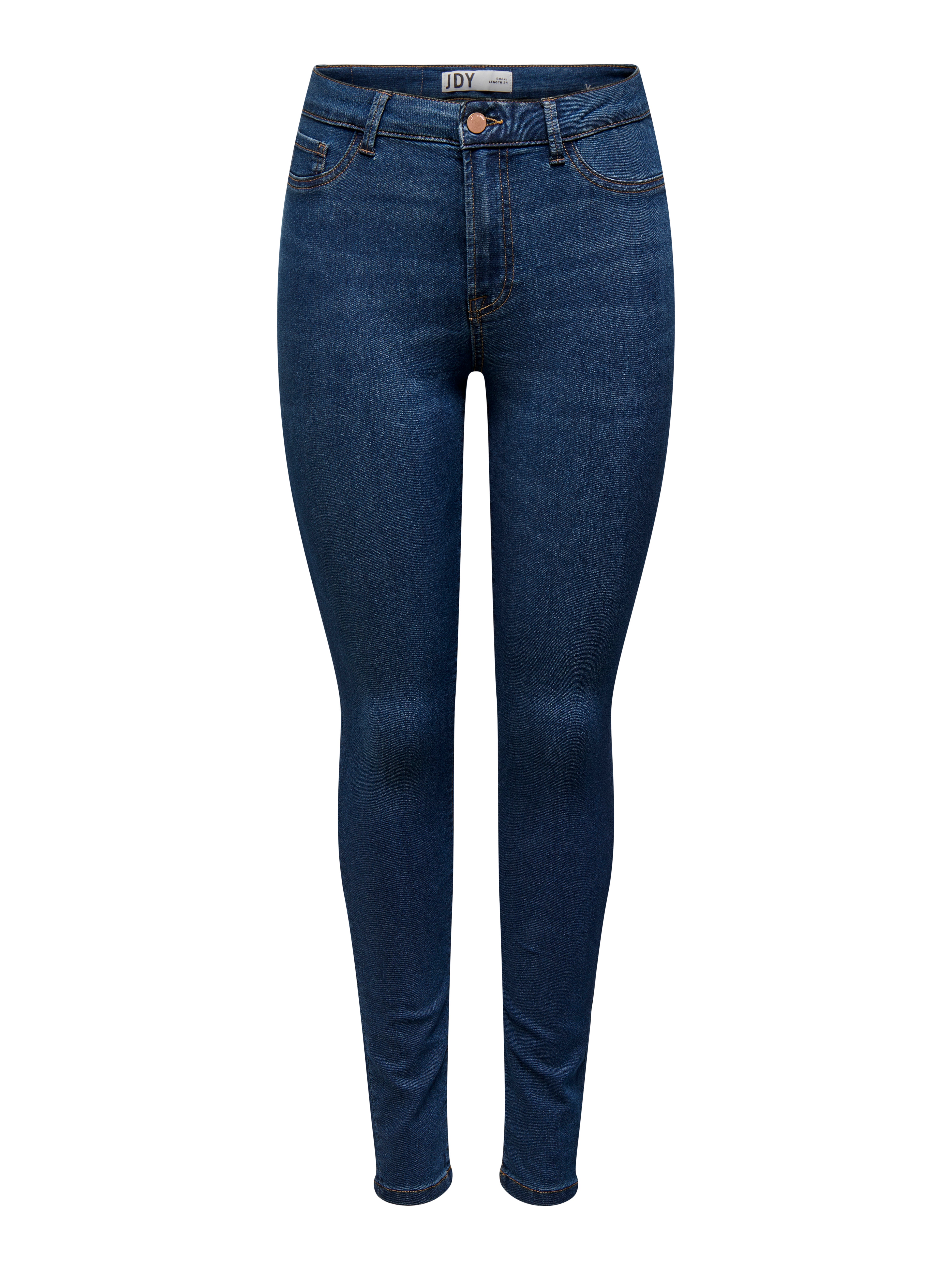 JDYTULGA Hohe Taille Skinny Fit Jeans Dark Blue Denim