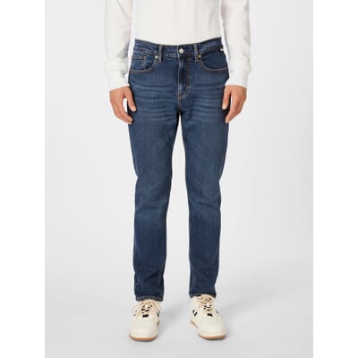 Herrenjeans Slim Straight, Jeansblau