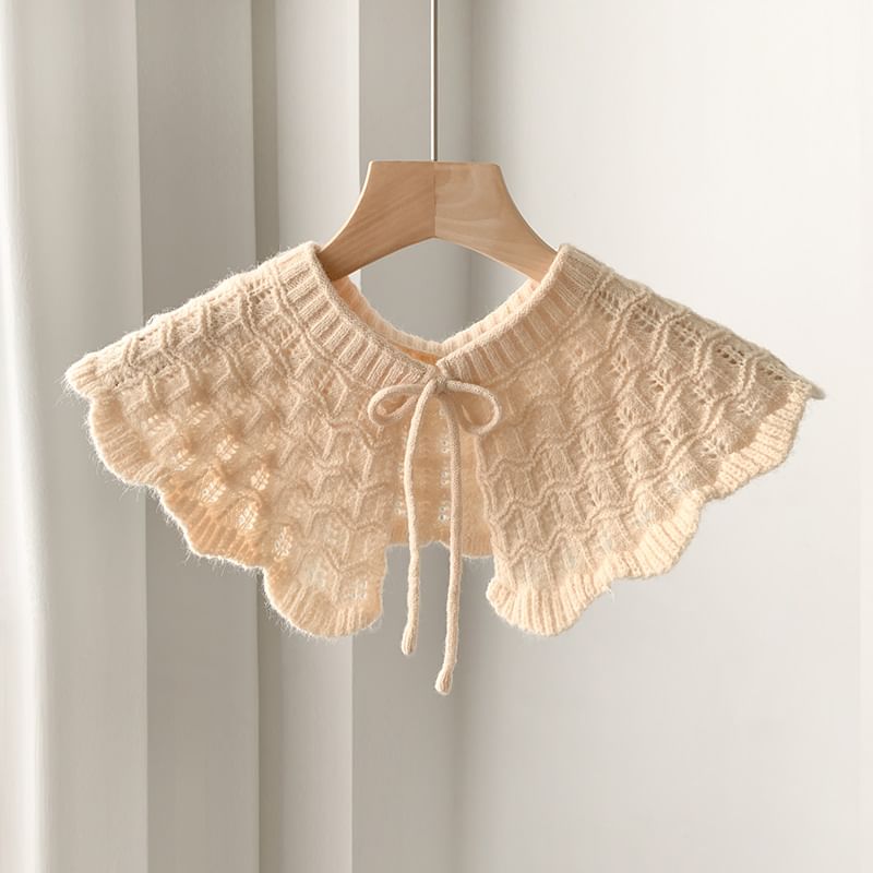 Amandier - Effen gebreide capelet