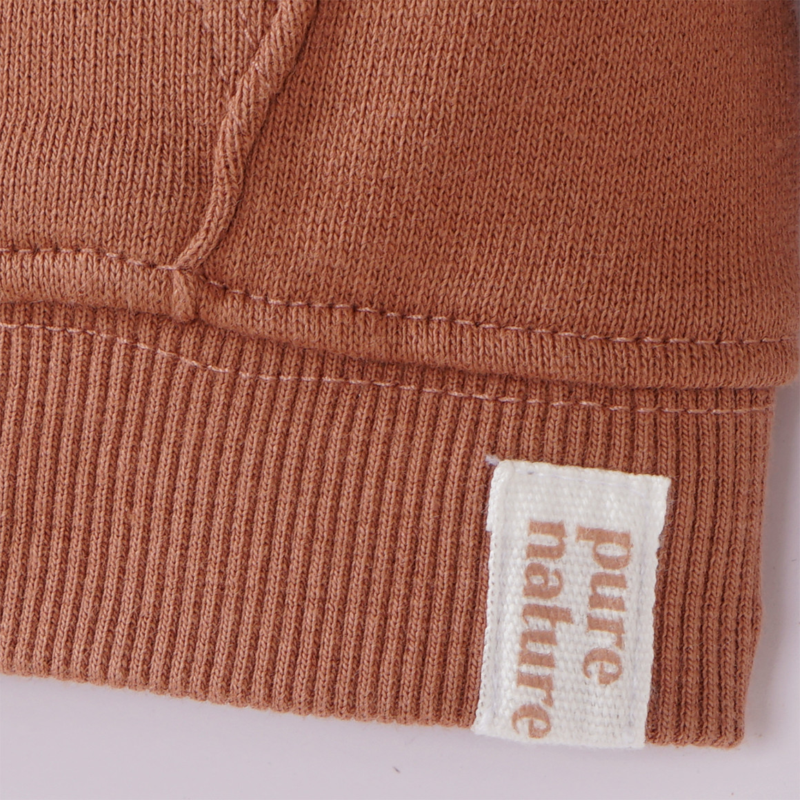 Topomini Pure Collection Baby Sweatshirt mit Kängurutasche terracotta