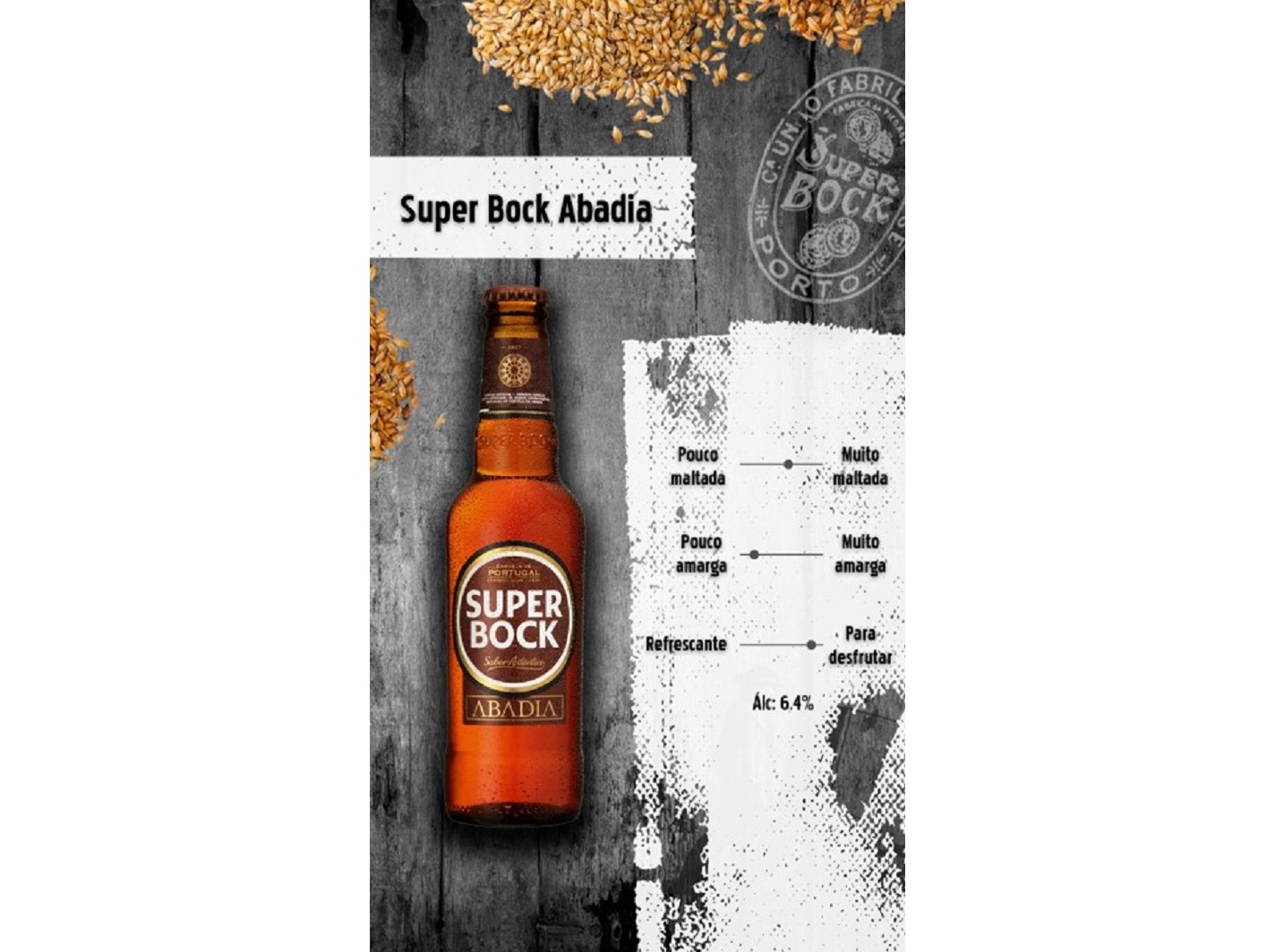 CERVEJA SUPER BOCK ABADIA COM ÁLCOOL TARA PERDIDA 6X0.33L