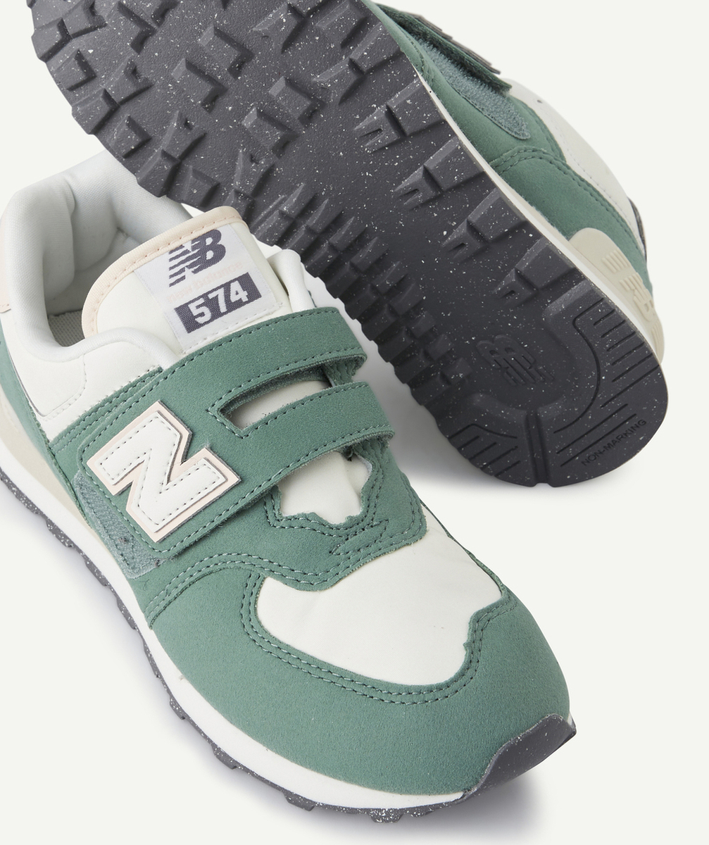 NEW BALANCEBASKETS À SCRATCHS 574 ROSES ET VERTES