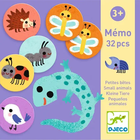 Djeco Lernspiele: Memo Kleine Tiere