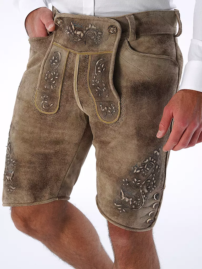 BECKERT Trachten Lederhose LICHTENSTEIN  braun