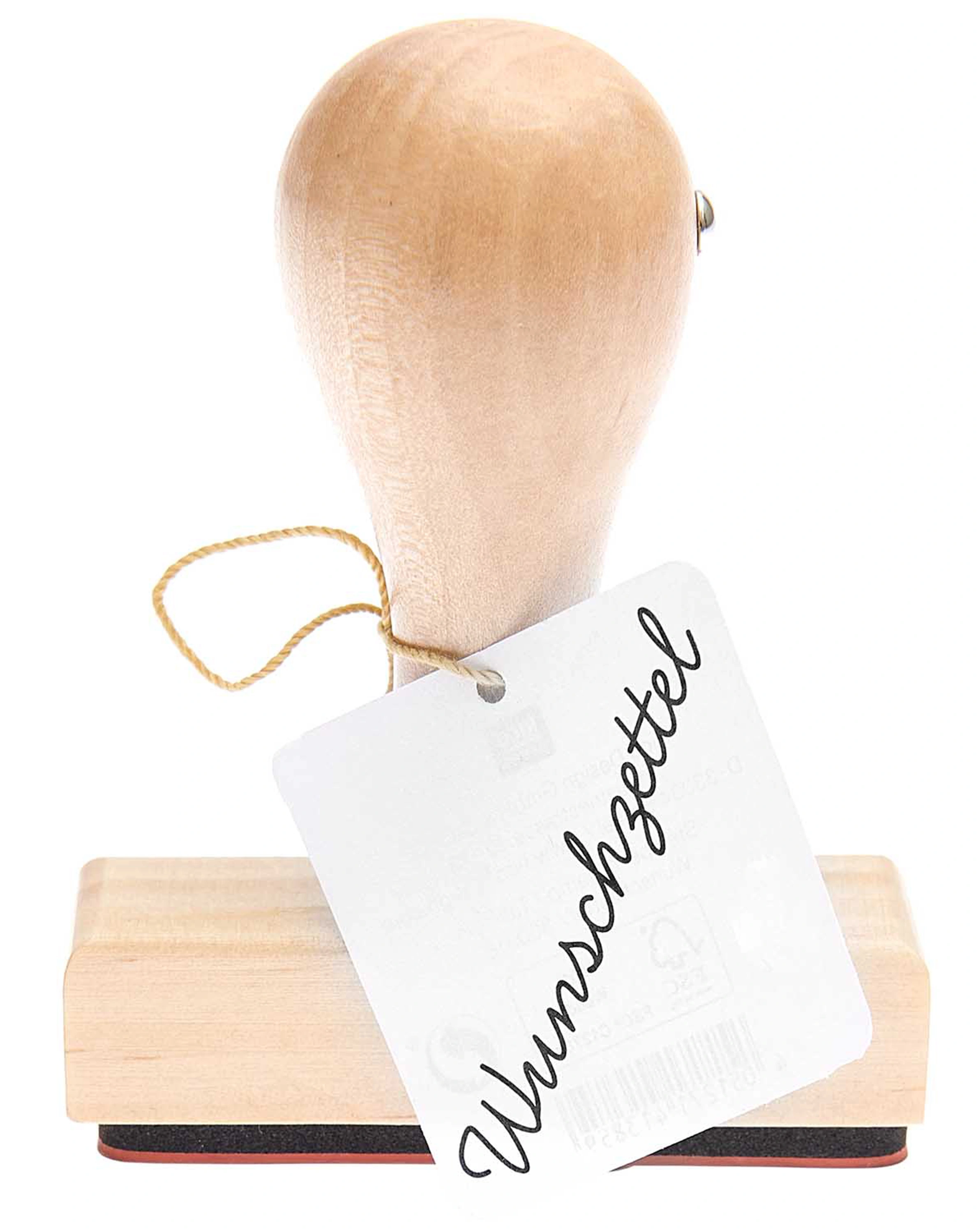 Stempel WUNSCHZETTEL aus Holz