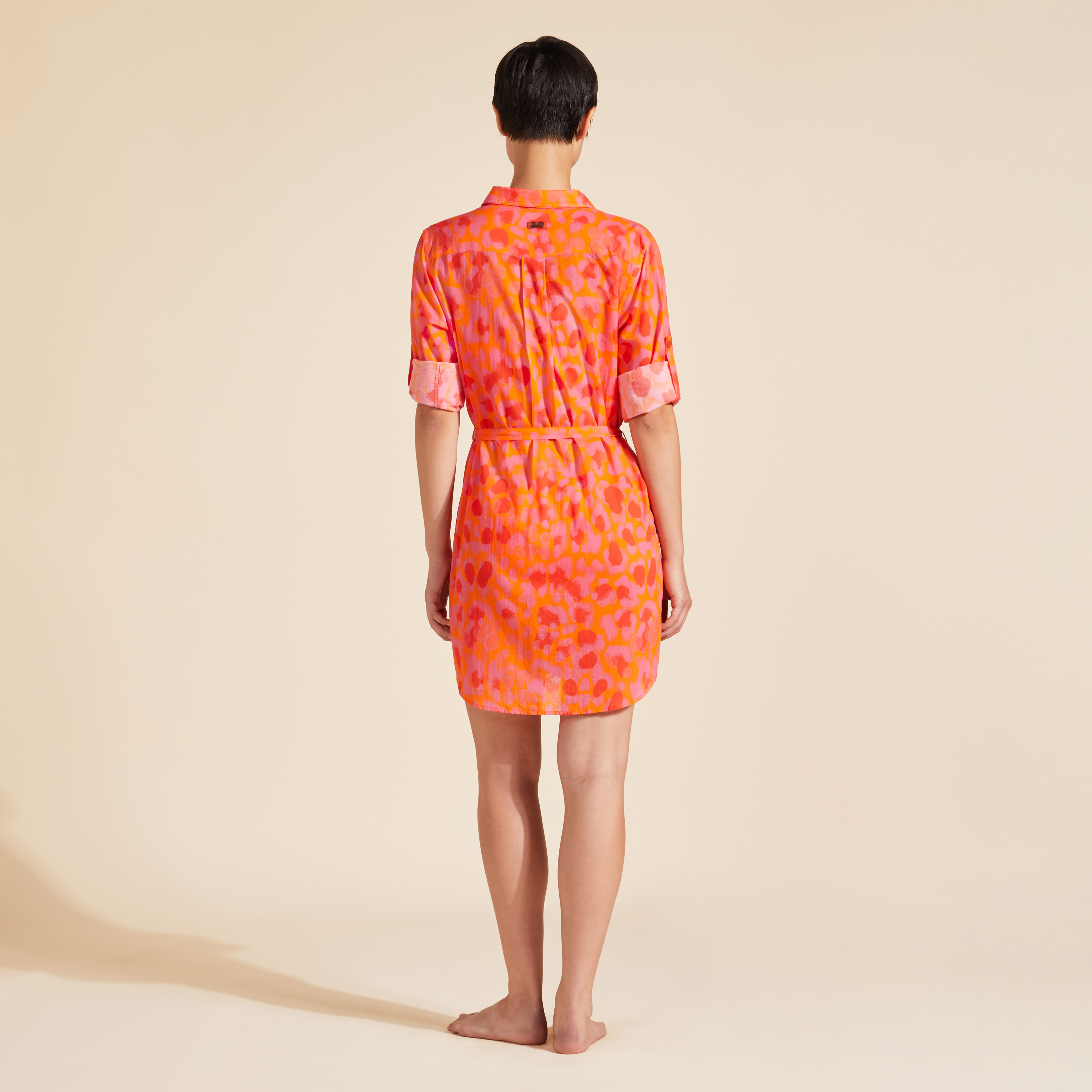 Robe Chemise Coton Organique Femme New Leopard
