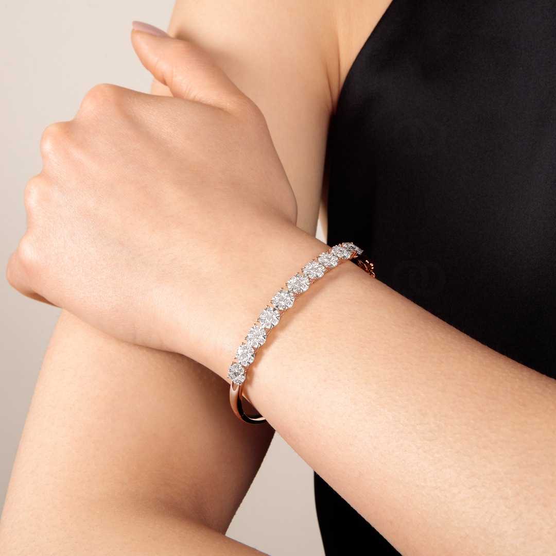 3.00 Karat Diamantarmreif 750/18 K Roségold