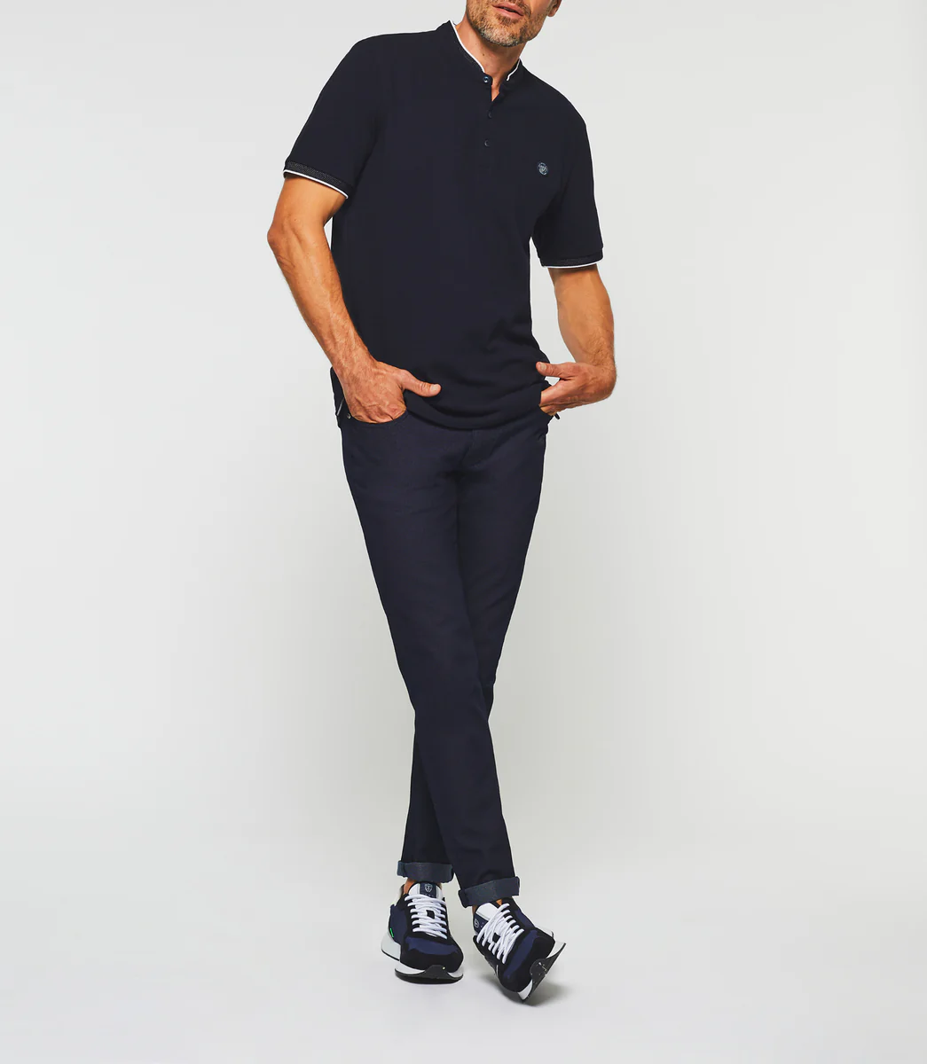 Polo manches courtes marine 