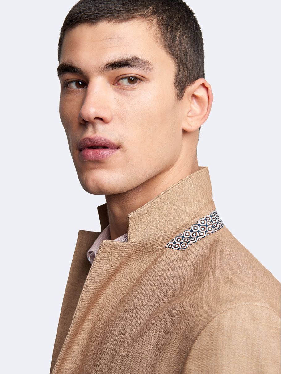 Veste coordonnable extra-slim faux uni