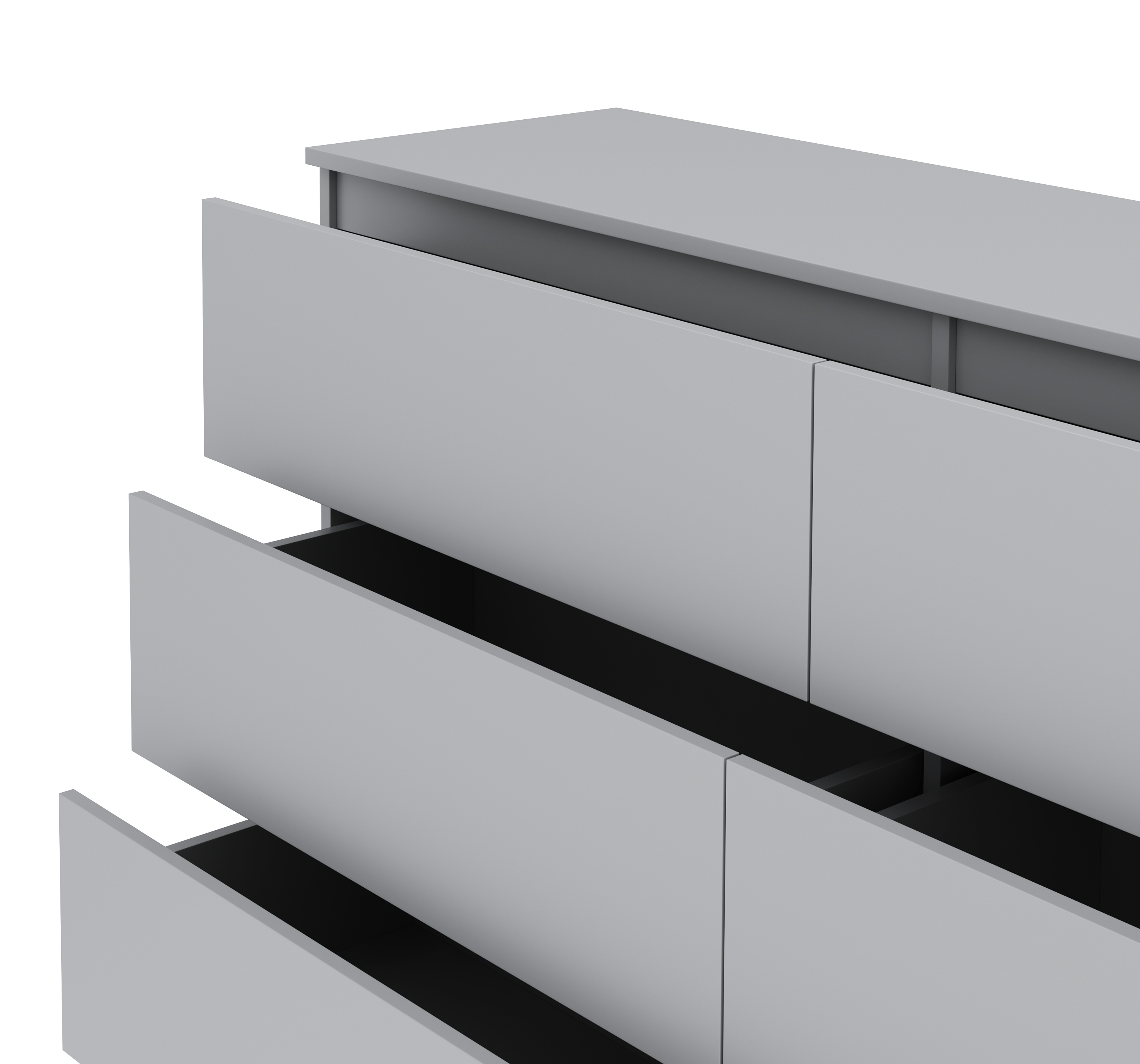 Kommode TALA 6 Schubladen 138 x 77 cm grau