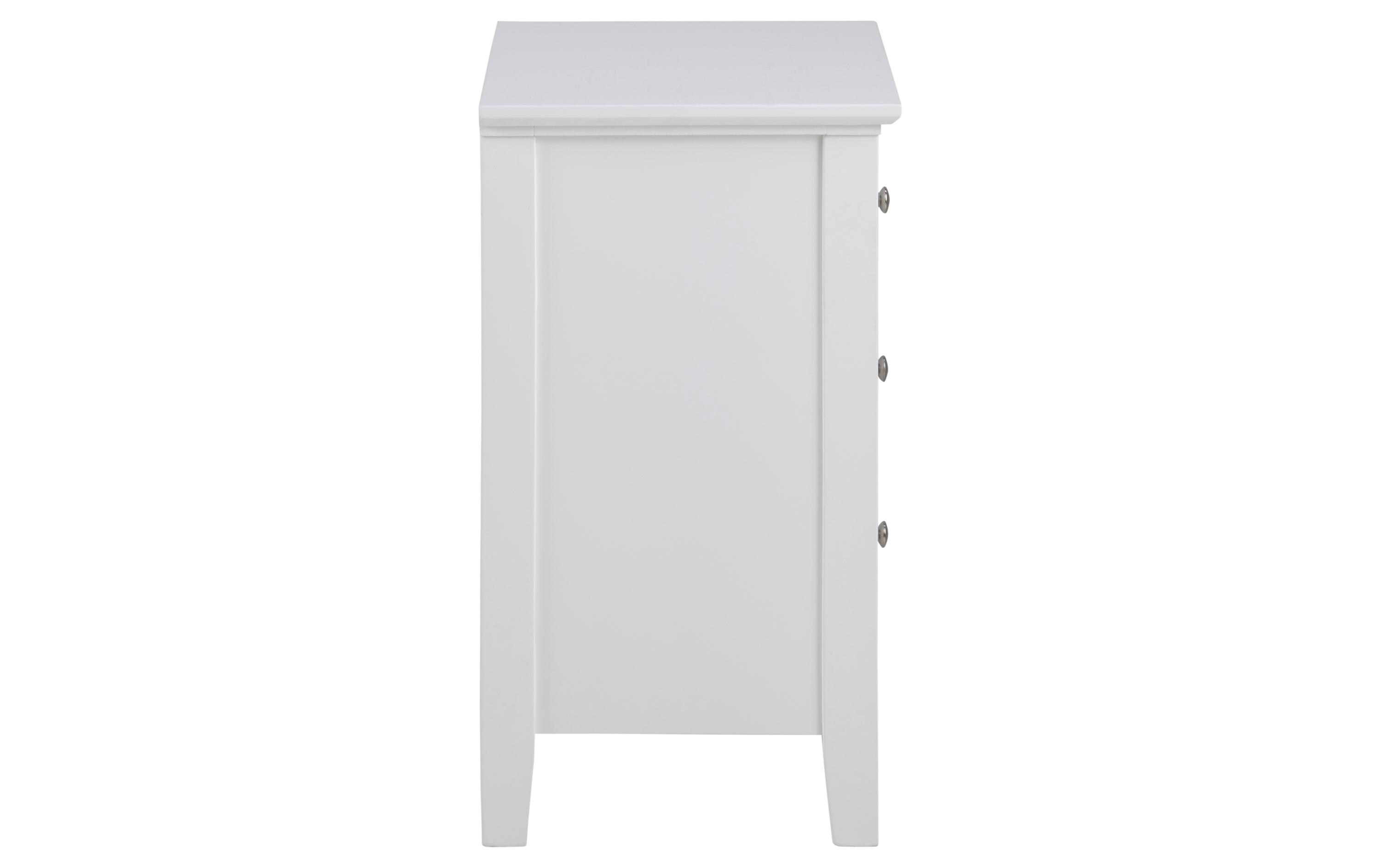 Nachttisch Linnea 45 cm x 62.8 cm, Weiss glanzNachtkommode