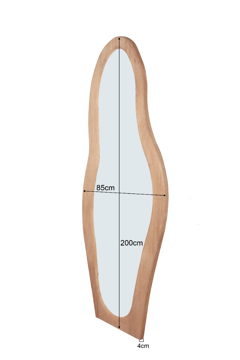 Livingfurn Olivia staande spiegel organisch 200cm naturel